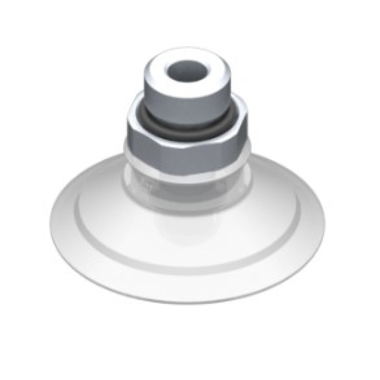 42mm-es FDA szilikon lapos tapadókorong, G1/4" külső menettel.