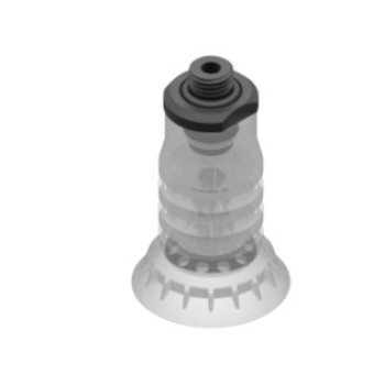 48mm-es FDA szilikon többredős tapadókorong, G1/4" külső menettel.