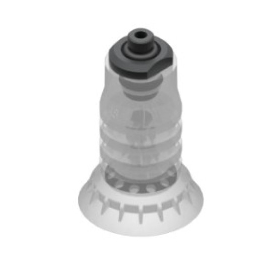 48mm-es FDA szilikon többredős tapadókorong, G1/8" külső menettel.
