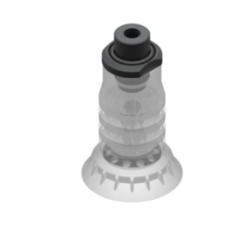 48mm-es FDA szilikon többredős tapadókorong, G3/8" külső menettel.