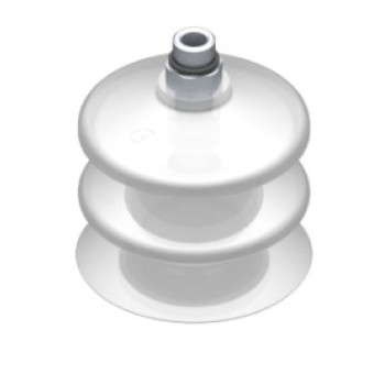 53mm-es FDA szilikon kétharmonikás tapadókorong, G1/8" külső menettel.