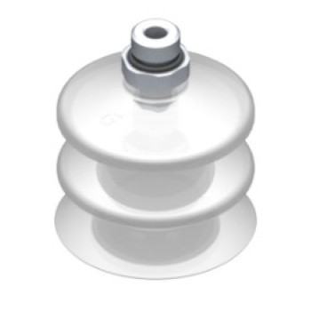 53mm-es FDA szilikon kétharmonikás tapadókorong, G1/4" külső menettel.