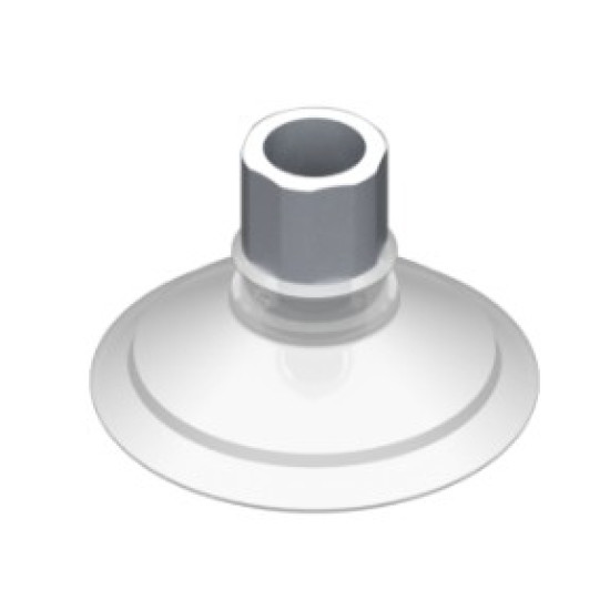 53mm-es FDA szilikon lapos tapadókorong, G1/4" belső menettel.
