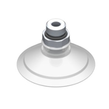 53mm-es FDA szilikon lapos tapadókorong, G1/4" külső menettel.