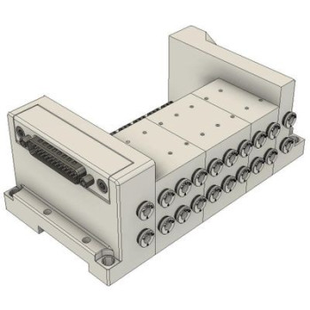 6D200 elosztótömb, 20 állomásos, gyors csatlakozós (tube type) d=10 mm,