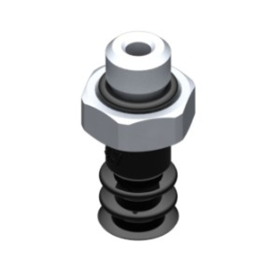 6mm-es NBR 50 kétharmonikás tapadókorong, M5 belső menettel.