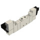 Mágnesszelep-5/3 utú, közép. zárt, AC 220V, menetes csat.:M5, vez.:0,5m.