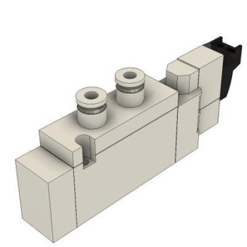 6V mágnesszelep - 5/2 utú, monostabil, AC 220 V, gyors csatl. d=4mm, vez.:2m.