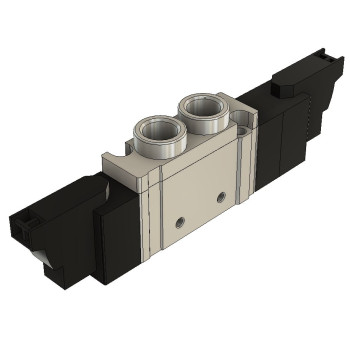 7V mágnesszelep-5/3 utú, középáll. nyitott, AC 220V, menetes csatl.: 3/8", 2m.