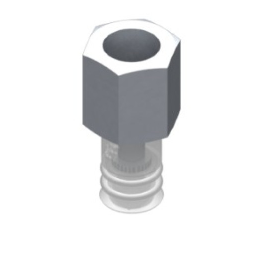 9mm-es FDA szilikon kétharmonikás tapadókorong, G1/8" belső menettel.