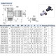 Belső mentes könyök csatlakozó - 3/8", d=12mm, műanyag, szürke