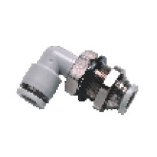 Bulkhead könyökcsatlakozó - d=4mm, műanyag