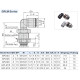Bulkhead könyökcsatlakozó - d=4mm, műanyag, fekete