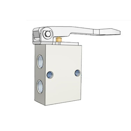 3/2 utas, hosszú fogantyús típus, 1/4"