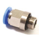 Egyenes menet-cső csatlakozó 1/2", d=10mm, fém