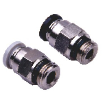 Egyenes menet-cső csatlakozó M3, d=4mm, fém