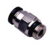 Egyenes menet-cső csatlakozó 1/4", d=8mm, fém