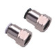 Egyenes menet-cső csatlakozó - 1/4", d=6mm, fém, szürke