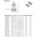 Egyenes menet-cső csatlakozó - 1/4", d=6mm, fém, szürke