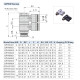 Elosztó csatlakozó, külső menettel 3/8", d=10mm, műanyag, szürke