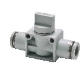 Elzárószelep - 3/2-es, d=8 mm, műa., szürke