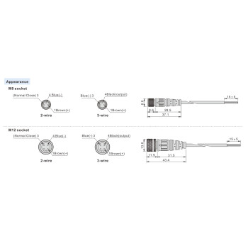 F-ECM08C030 - Véghelyzetérzékelő csatlakozó - M8 (3 eres) 3M