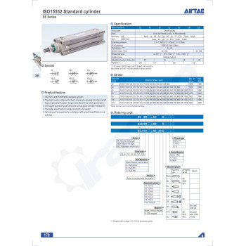 Henger - kettős működésű, átmérő  50mm löket 160 mm, mágneses