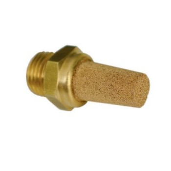 Hosszú hangtompító - 1/2", sárgaréz