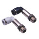 Hosszú könyök csatlakozó - 1/2", d=10mm, műanyag,  szürke