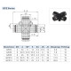 Kereszt csatlakozó - d=8 mm, műanyag, szürke