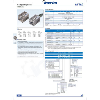 Kompakt 1/8", egyszeres műk., 40X15mm löket