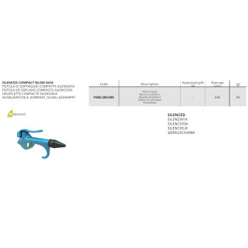 Kompakt Levegő pisztoly - Csendesebb változat - Műanyag fúvóka