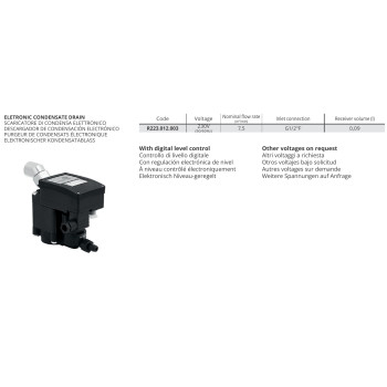 Kondenzvíz leeresztő 230V - 1/2" Belső menet