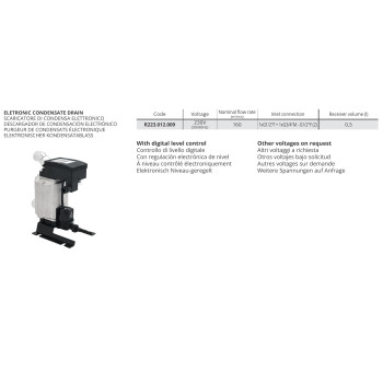 Kondenzvíz leeresztő 230V - 1/2" Belső menet