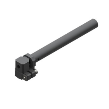 Könyök leszorítóval vákuum szívókoronghoz, szárátmérő 10 mm, hosszú, M5 - Alu