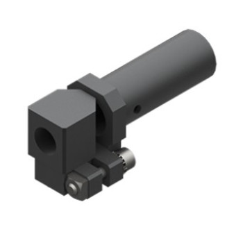 Könyök leszorítóval vákuum szívókoronghoz, szárátmérő 20 mm, rövid, G1/4 - Alu