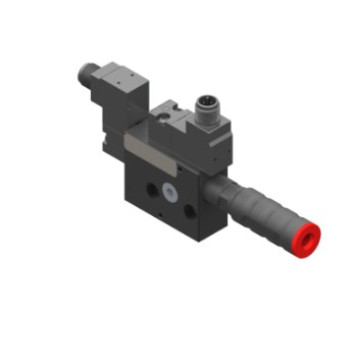 Közepes vákuumszivattyú: 2 fokozatú, HF, NC szelep, M12 5-pin, G1/4" port.