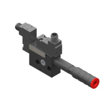Közepes vákuumszivattyú: 3 fokozatú, HF, NC szelep, M12 5-pin, G1/4" port.
