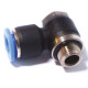 Külső mentes könyök csatlakozó 1/4", d=10mm, műanyag, anya