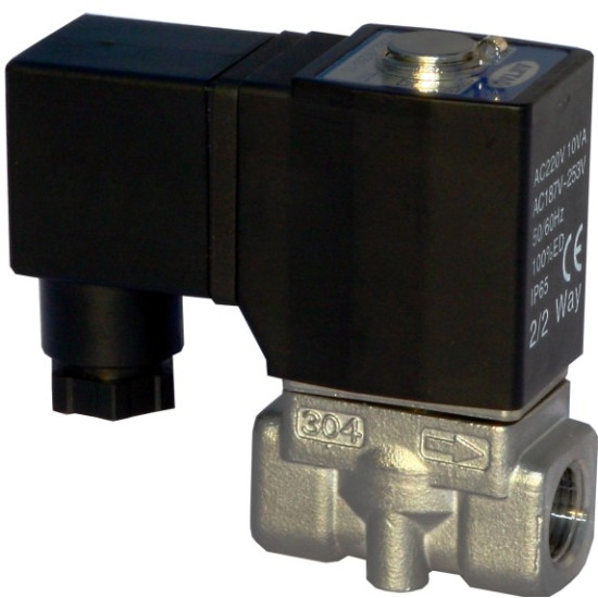 Mágnesszelep - 02/02 utú, direkt műk., NC, 30bar, 1/8 " AC220V