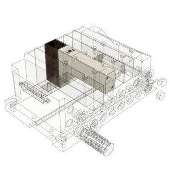 Mágnesszelep D-Sub 6D - 100 sorozat, 5/2 utú, dupla szelepes, DC 24 V,
