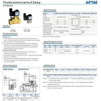 Mágnesszelepek - 02/02 utú, belső műk., NC, 0,5-10bar, 3/8", VITON, DC24V.