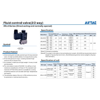 Mágnesszelepek - 02/02 utú, direkt műk., NO,(15bar), 1/8", AC220V.