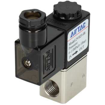 Mágnesszelepek - 02/02 utú, direkt műk., NC, 0-10bar, 1/4", VITON, AC220V.