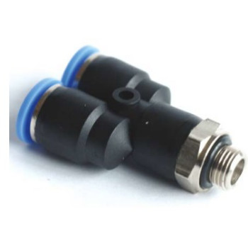Menetes Y- csatlakozó - 1/4", d=6mm, műanyag