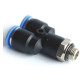 Menetes Y- csatlakozó - 1/4", d=6mm, műanyag