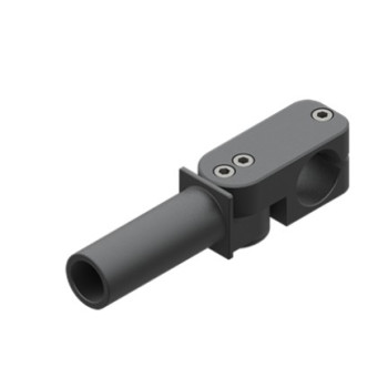 Nagy teherbírású könyök leszorítóval, átmérő 30 mm, rövid, csavarokkal - Alu