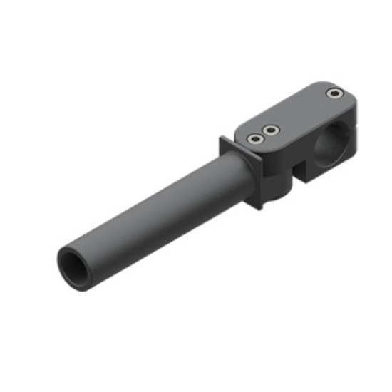 Nagy teherbírású könyök leszorítóval, átmérő 30 mm, közepes, csavarokkal - Alu