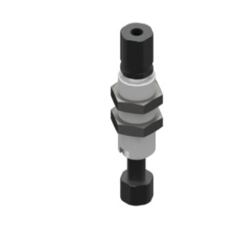 Nem forgó felfüggesztés, M12x1 menetes test, lökethossz 10 mm, M5,