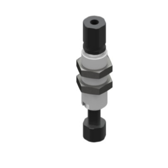 Nem forgó felfüggesztés, M12x1 menetes test, lökethossz 10 mm, M5,